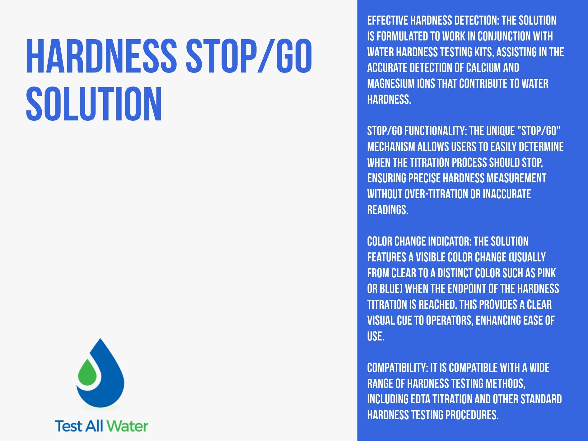 Test All Water Hardness Stop/Go Solution