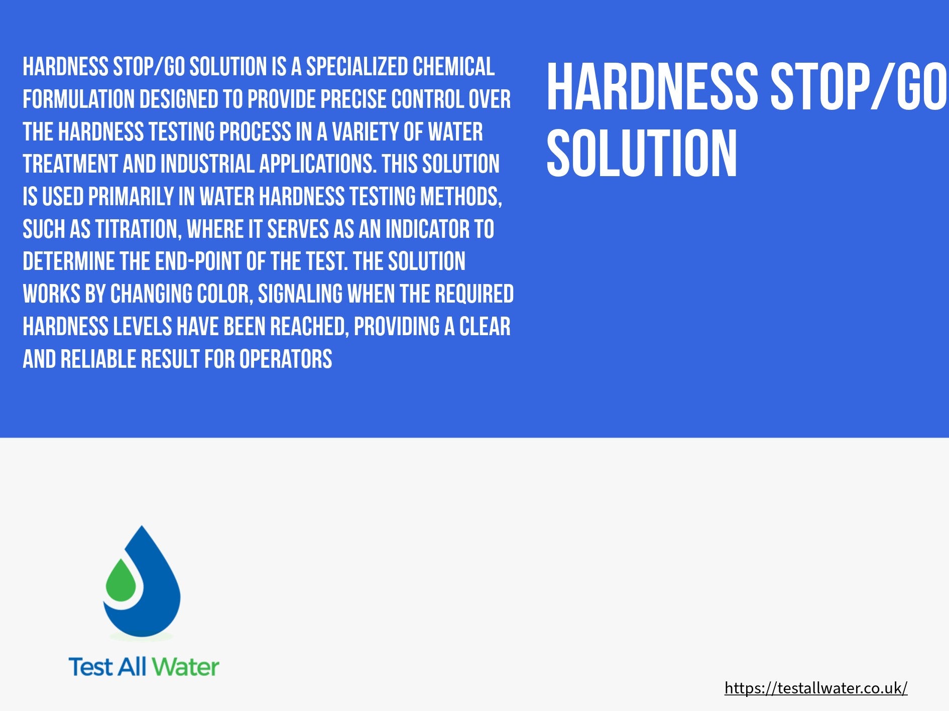Test All Water Hardness Stop/Go Solution