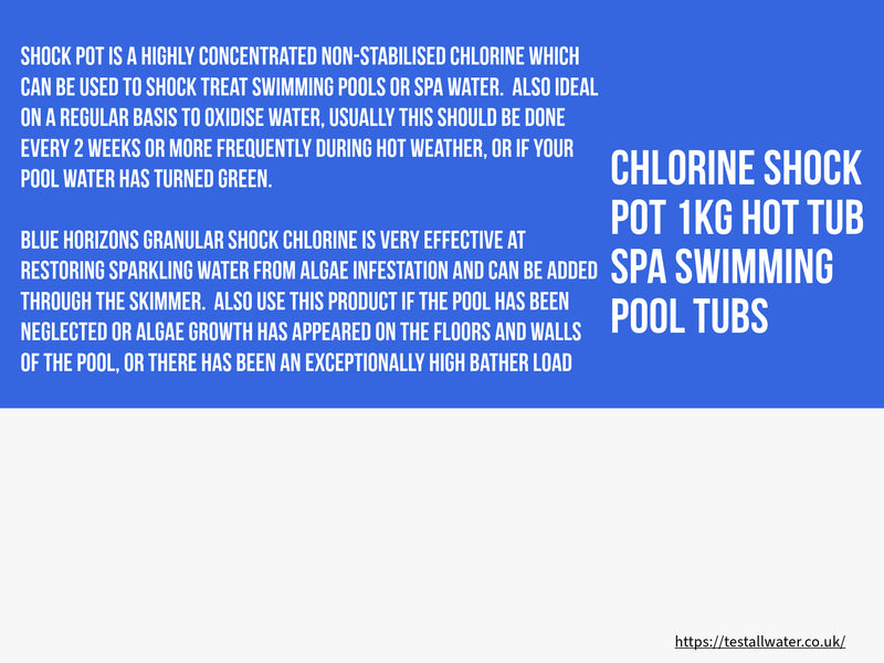 Blue Horizons Chlorine Shock Pot 1kg