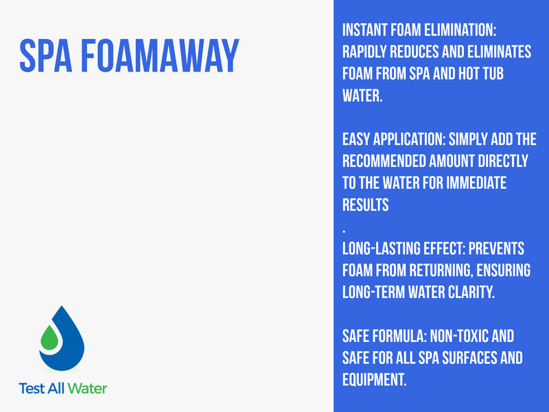 Test All Water Spa FoamAway