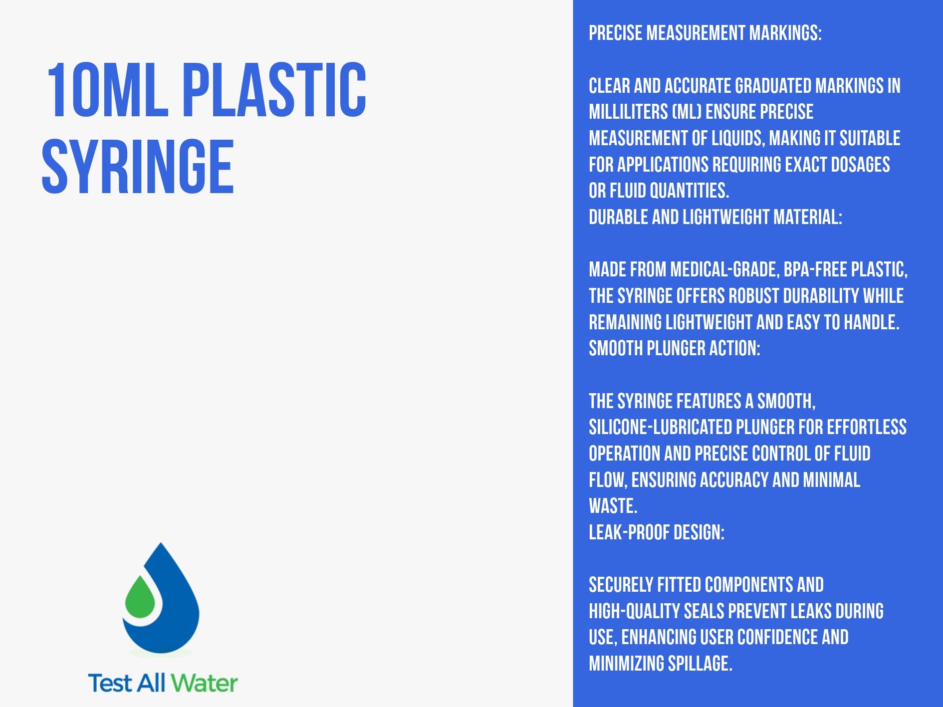 10ml Plastic Syringe