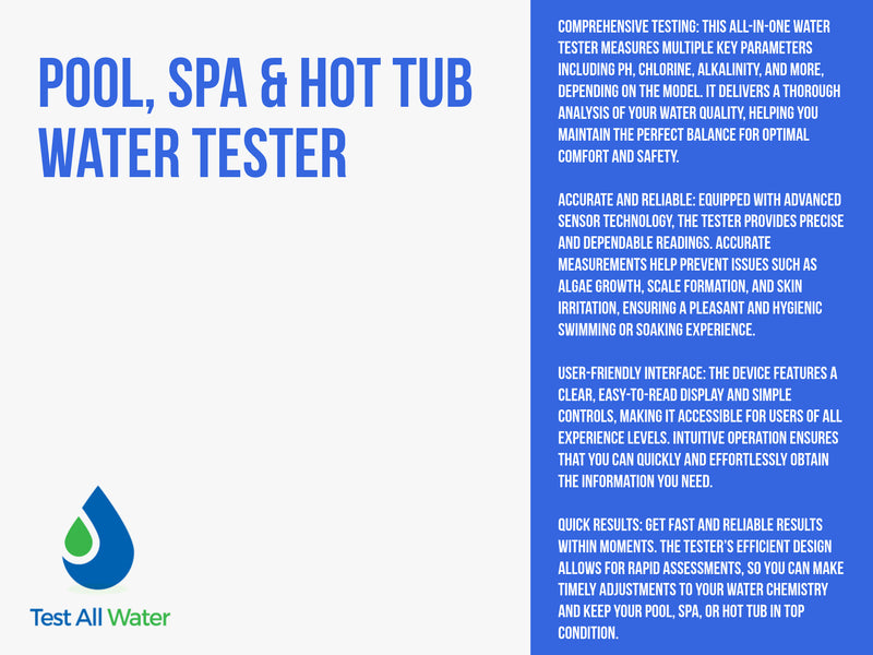 Pool, Spa & Hot Tub Water Tester