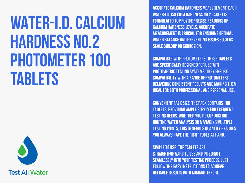 PoolLab Calcium Hardness No.2 Photometer 100 Tablets