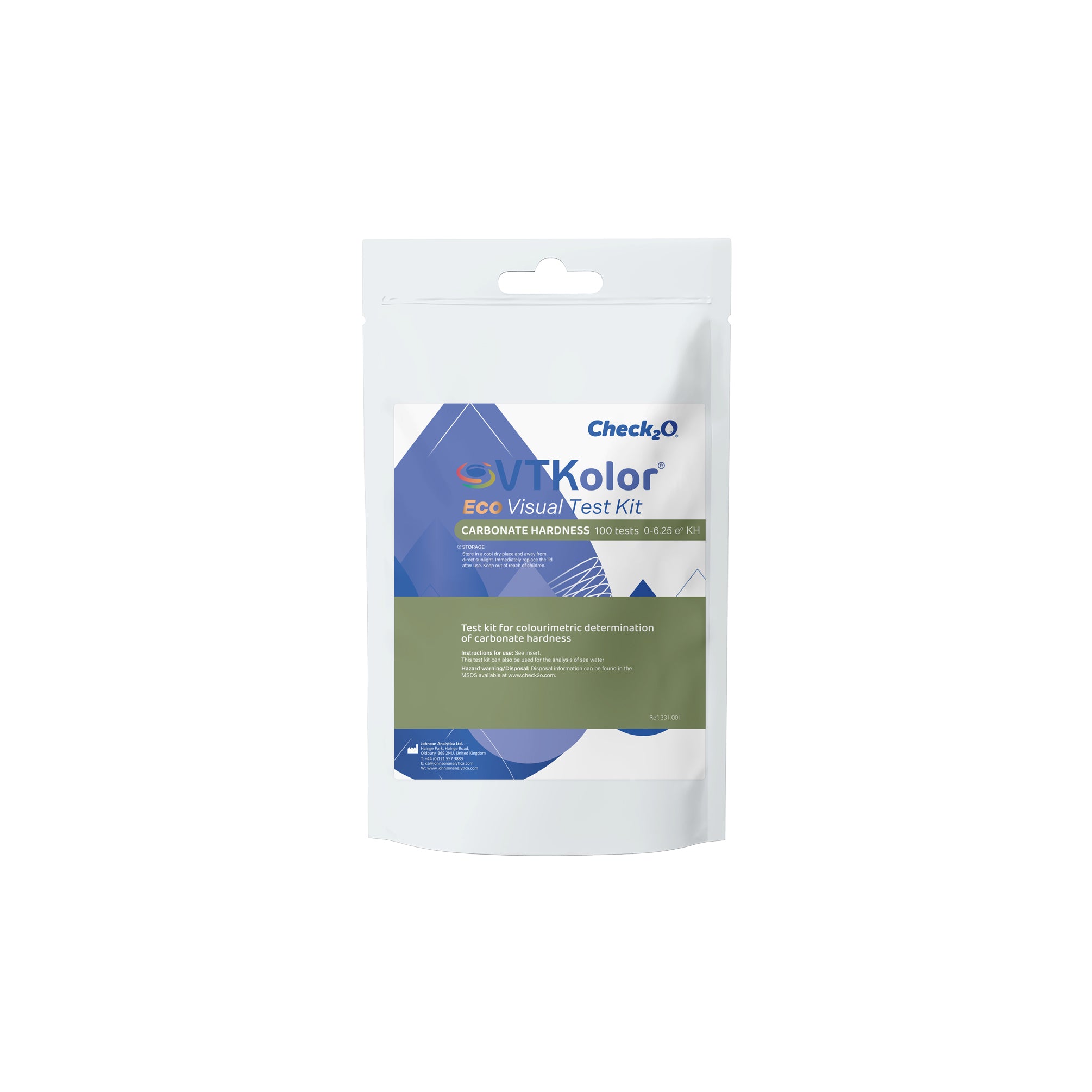 Check₂O VTKolor® Eco Carbonate Hardness