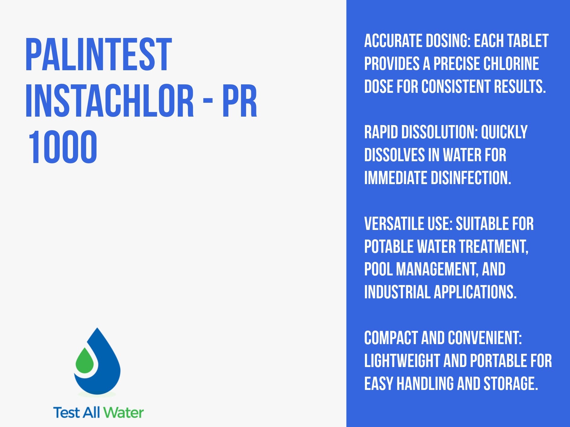 Palintest Instachlor - PR 1000 (1.7 g)