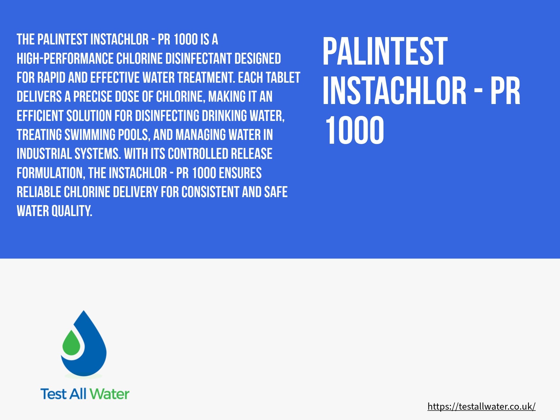 Palintest Instachlor - PR 1000 (1.7 g)