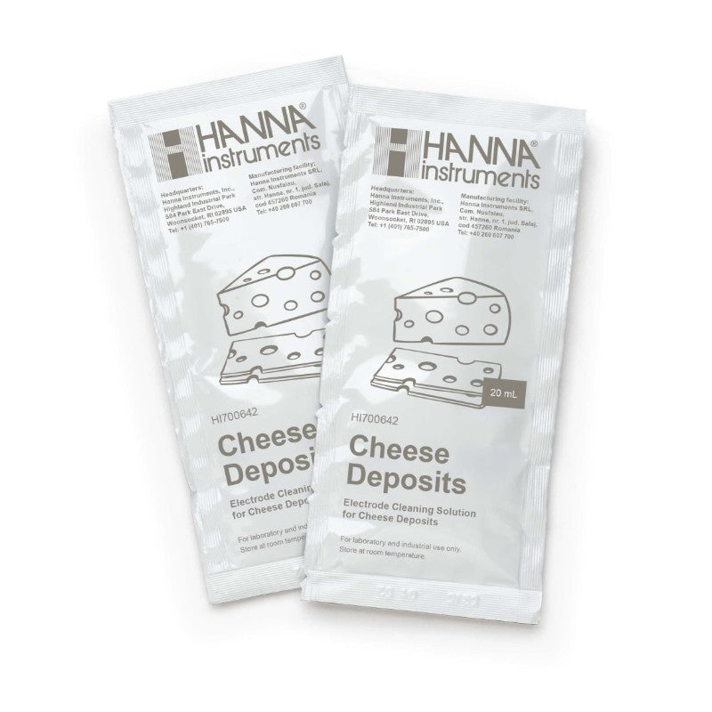 Hanna Instruments HI-700642P Cleaning Solution for Cheese Deposits, 25 x 20 mL sachets