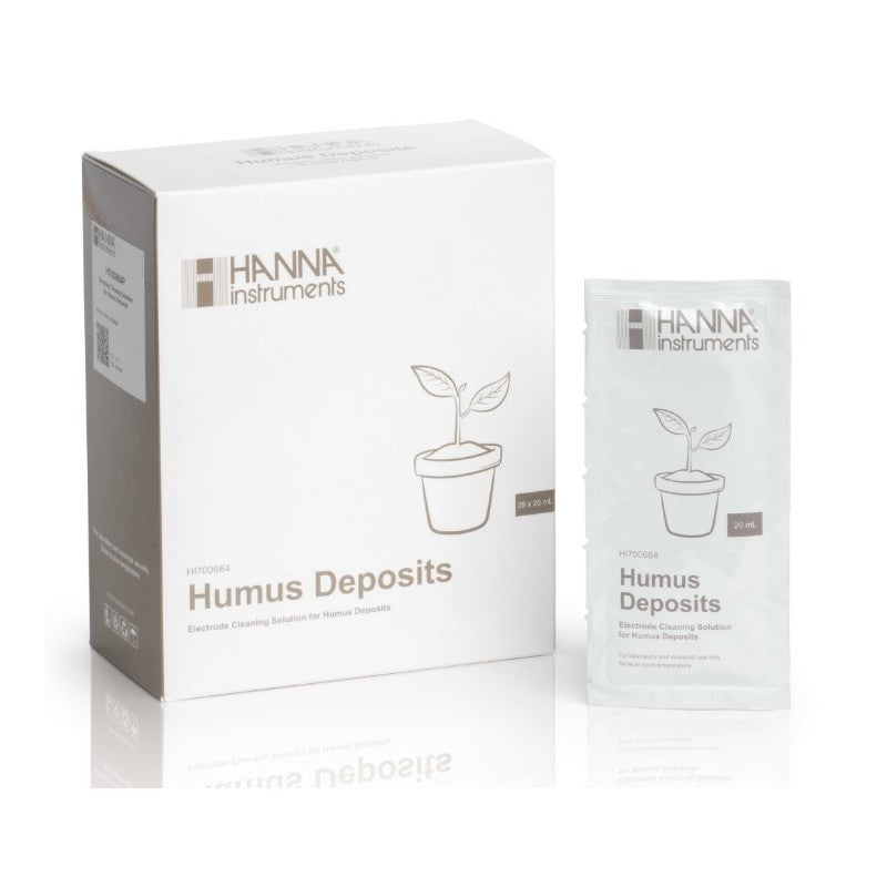 Hanna Instruments HI-700664P Cleaning Solution for Humus Deposits (Agriculture), 25 x 20 mL sachets