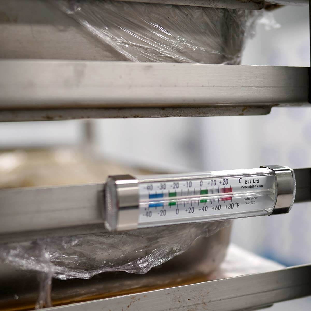Clear Spirit-Filled Fridge Freezer Thermometer
