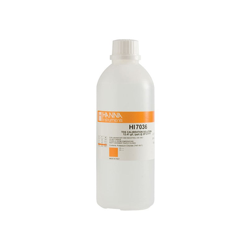Hanna Instruments HI-7036L 12.41 g/L ppt TDS Calibration Solution, 500 mL bottle