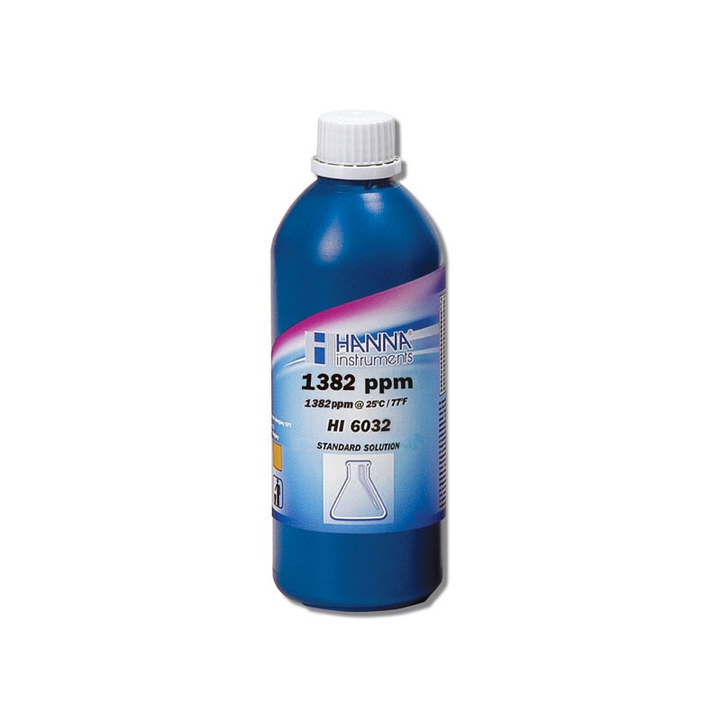 Hanna Instruments HI-6032 1382 ppm (mg/L) TDS Solution, 500 mL Bottle, Certified