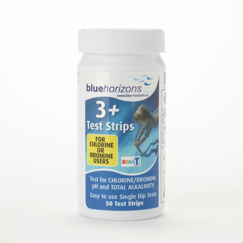 Blue Horizons 3 Way Chlorine Test Strips (1 x 50) One Dip Hot Tub Spa Pool Water Testing (50 Strips)