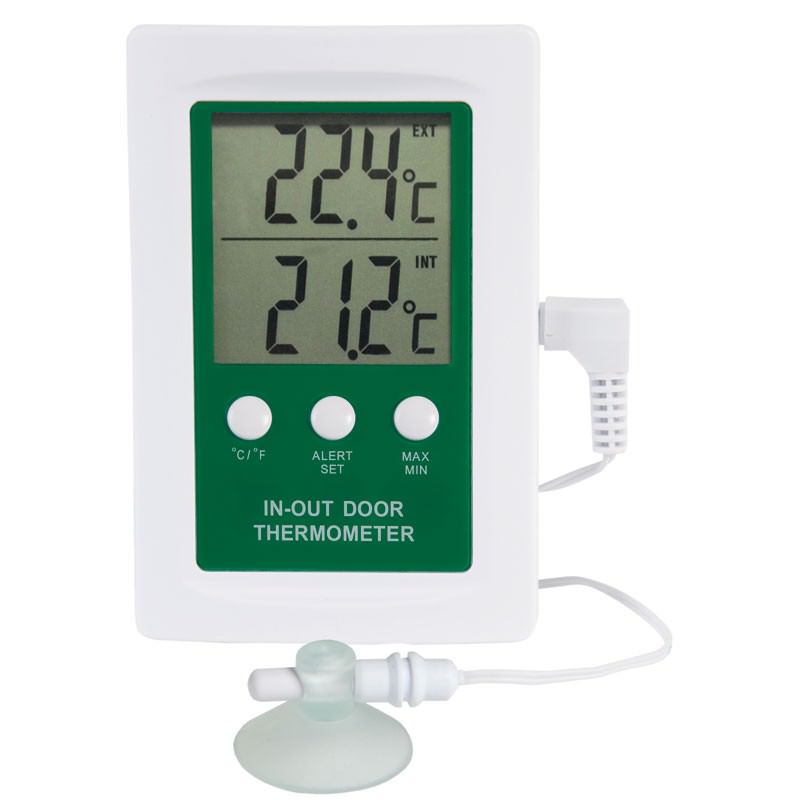 Indoor/Outdoor Thermometer | Programmable Alarm