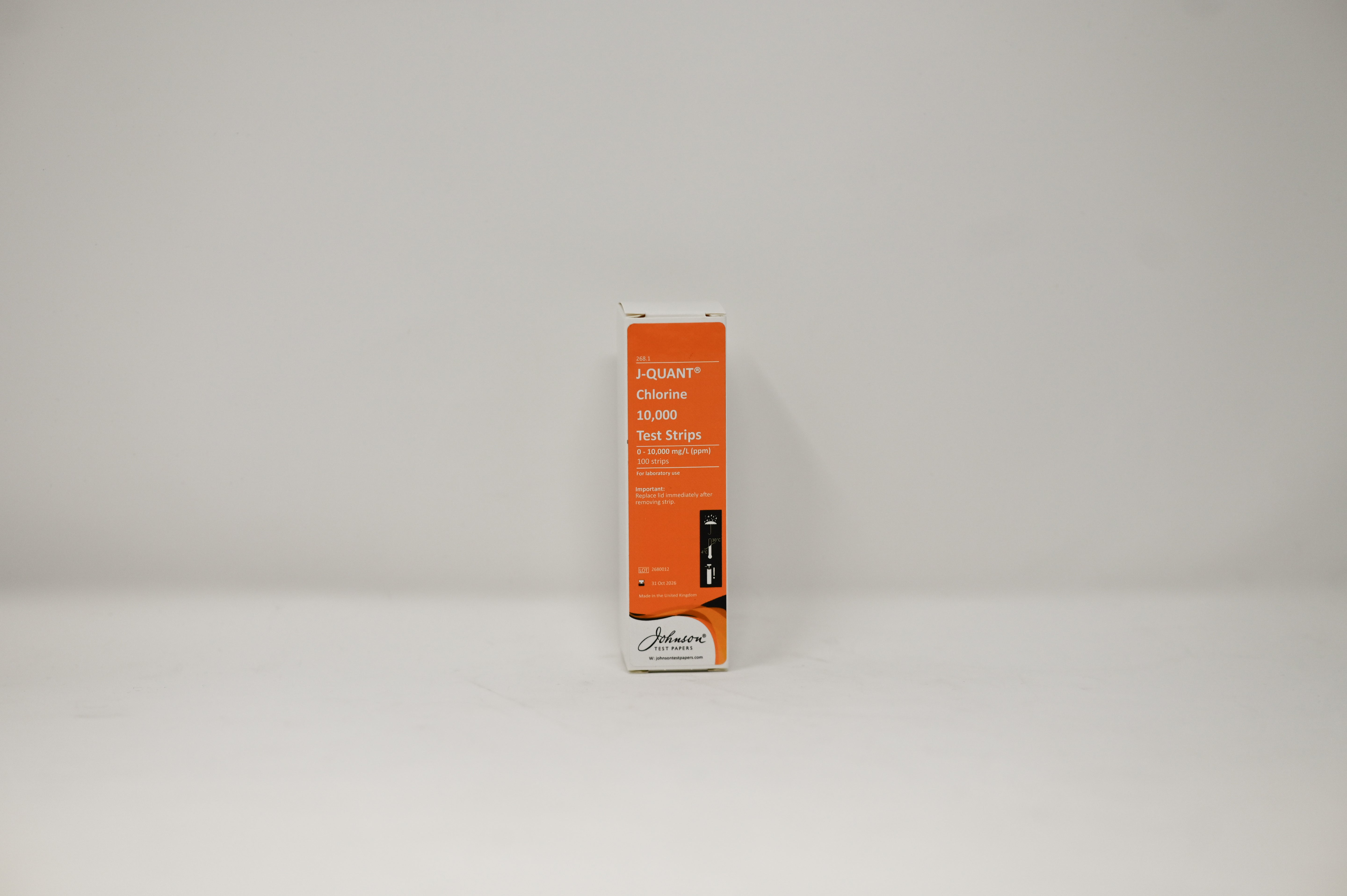 J-QUANT Chlorine 10,000, 100 strips/pk