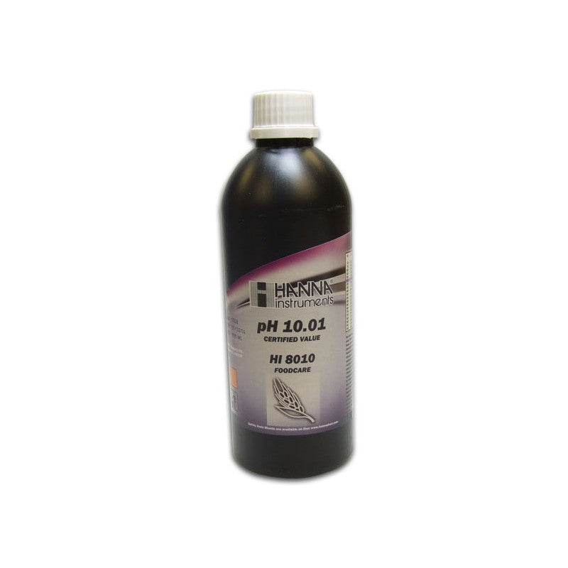 Hanna Instruments HI-8010L Foodcare pH 10.01 Buffer Solution - 500ml FDA Bottle