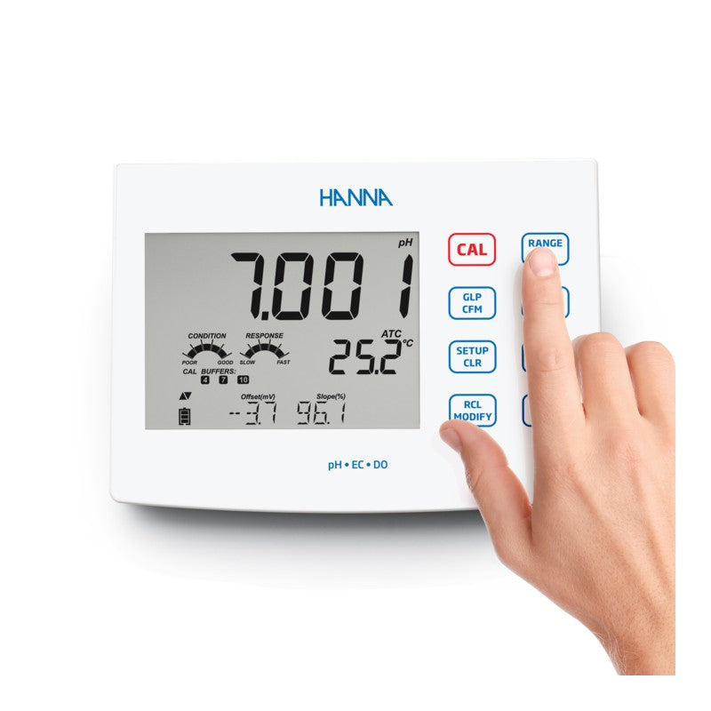 Hanna Instruments HI-2621 pH and ORP Benchtop meter with Data Logging