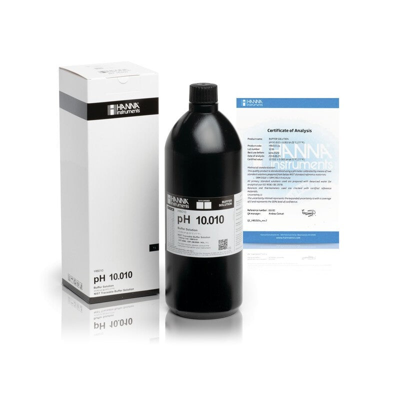 Hanna Instruments HI-6010-01  pH10.010 Millesimal Buffer Solution (±0.002 pH) 1 Litre