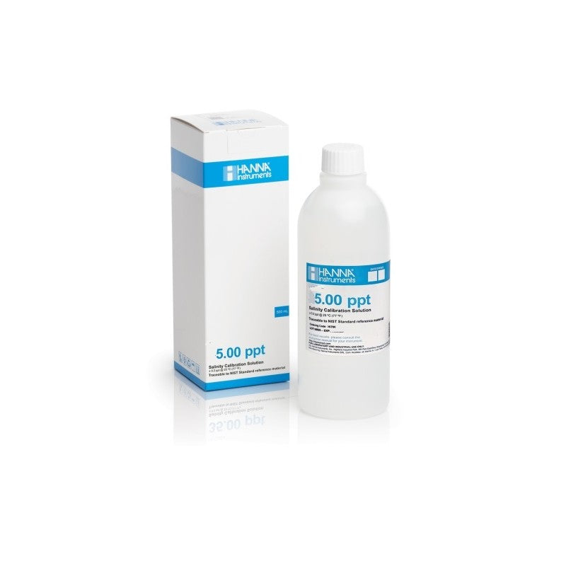 Hanna Instruments HI-70023 Salinity Calibration Standard Sachets 5.00ppt, 25 x 20ml sachets