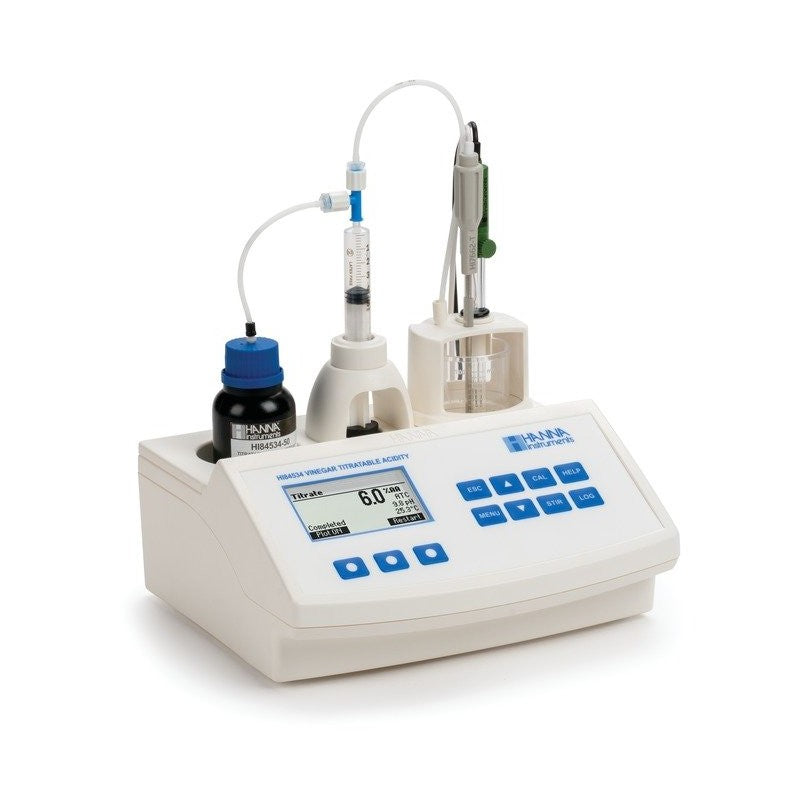 Hanna Instruments HI-84534 Titratable Acidity Titrator and pH Meter for Vinegar