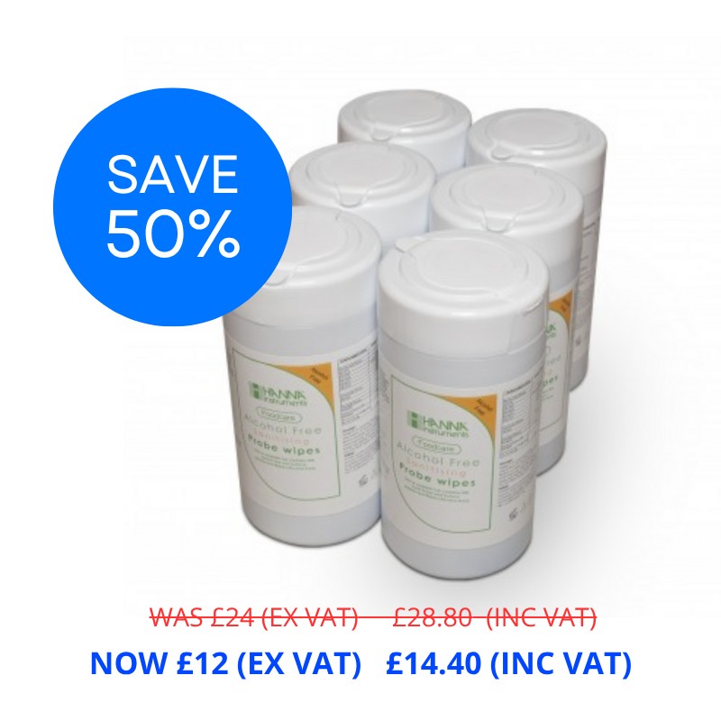 Hanna Instruments HI-92300 Disinfectant Alcohol-Free Wipes
