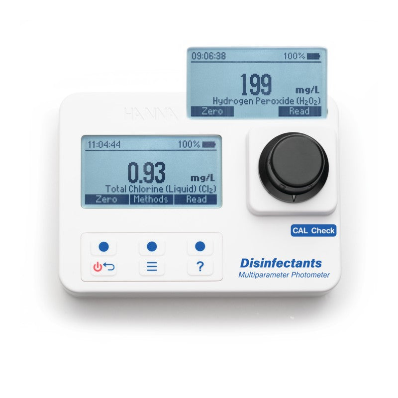 Hanna Instruments HI-97107 Disinfectants Portable Photometer with CAL Check - meter only