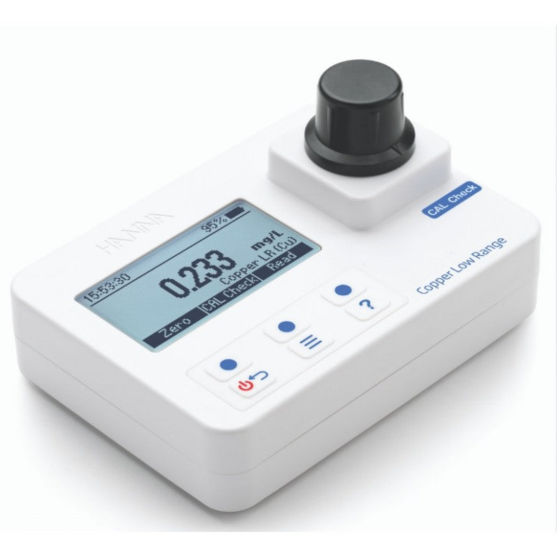 Hanna Instruments HI-97747 Copper Low Range Portable Photometer: Range 0.000 to 1.500 mg/L
