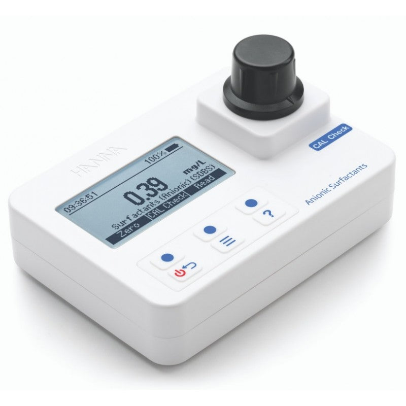 Hanna Instruments HI-97769 Anionic Surfactants Portable Photometer: Range 0.00 to 3.50 mg/L