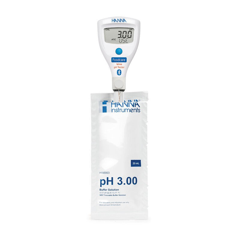 Hanna Instruments HI-9810332 HALO2 Wireless Refillable pH Tester for Wine with built-in electrode