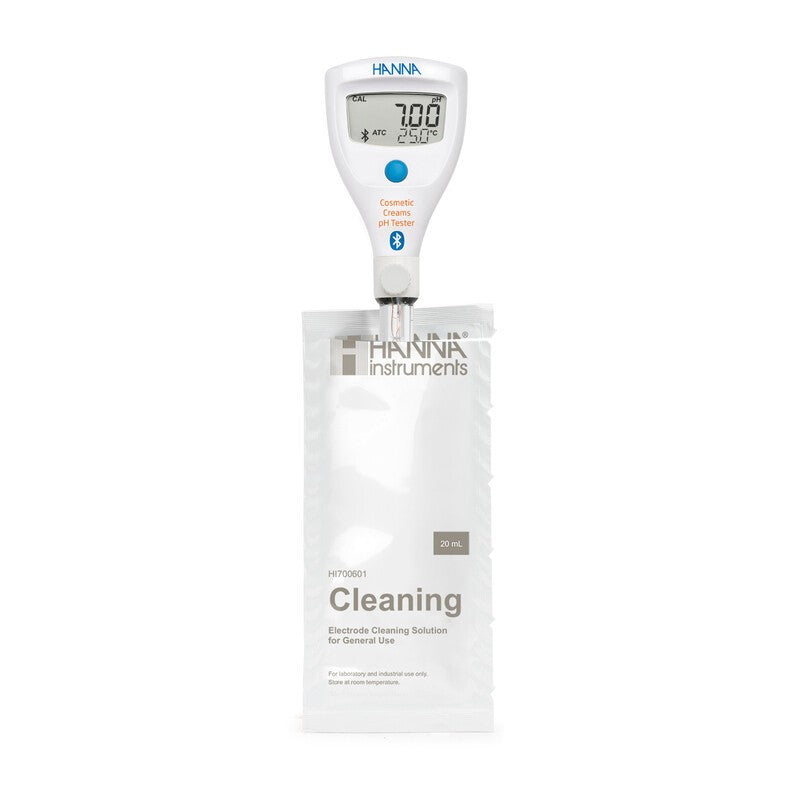 Hanna Instruments HI-9810432 HALO2 Wireless Refillable pH Tester for Cosmetic Creams with built-in electrode
