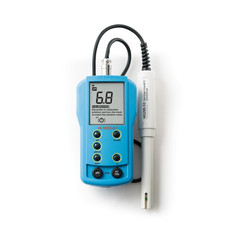 Hanna Instruments HI-9812-51 pH EC TDS Temperature Portable Meter