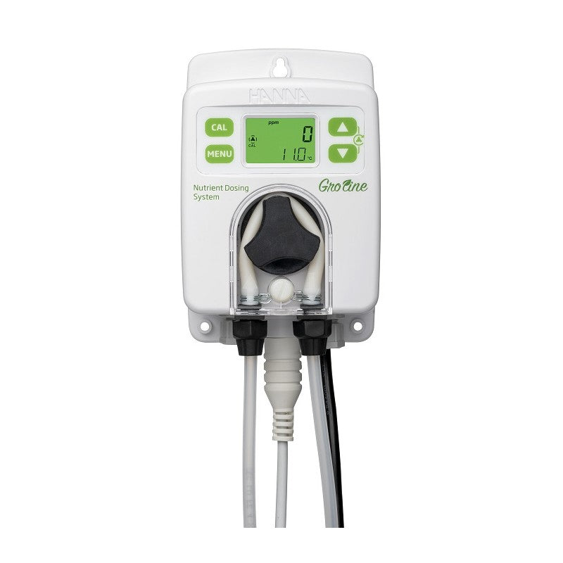 Hanna Instruments HI-981413-20 GroLine Nutrient dosing system with HI-30033 conductivity probe EC/TDS/Temp & flow cell mounting kit