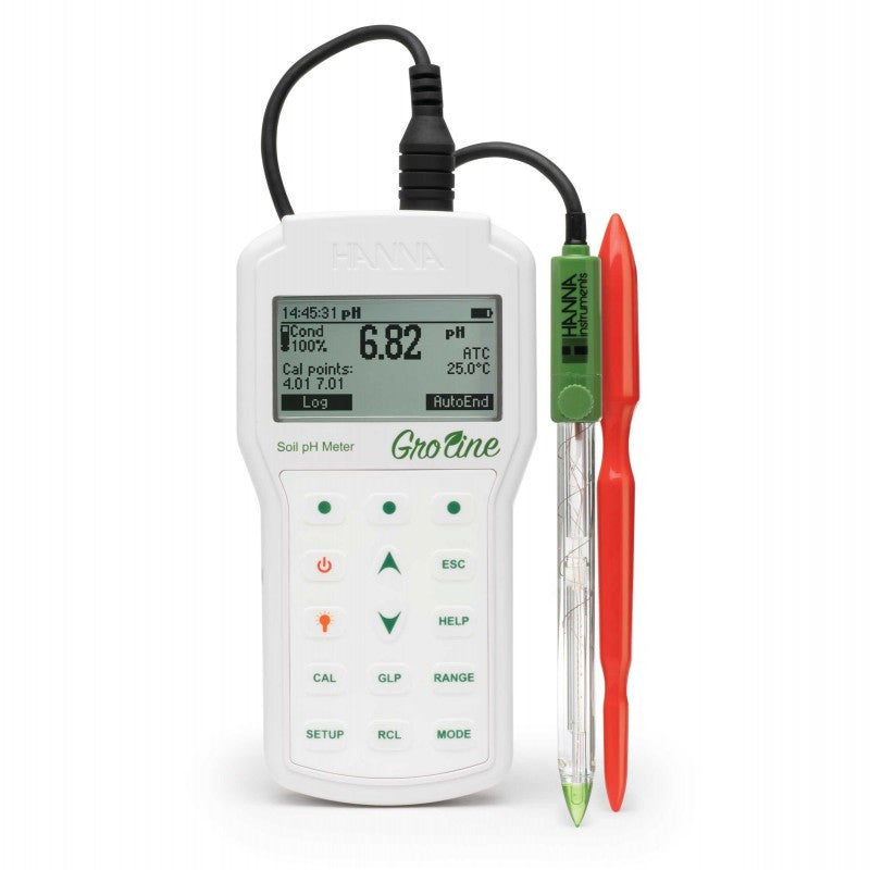 Hanna Instruments HI-98168 professional pH & Temperature Meter for soil - GroLine