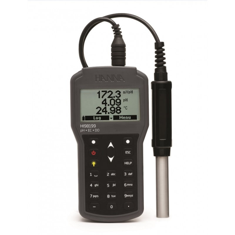 HI-98199 pH, EC, DO digital portable meter (pH electrode included only)