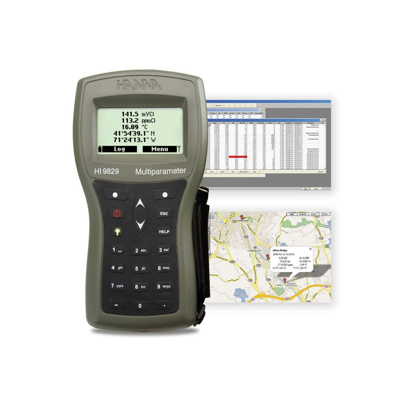Hanna Instruments HI-9829 Multiparameter pH/ISE/EC/DO/Turbidity Waterproof Meter (GPS option available)