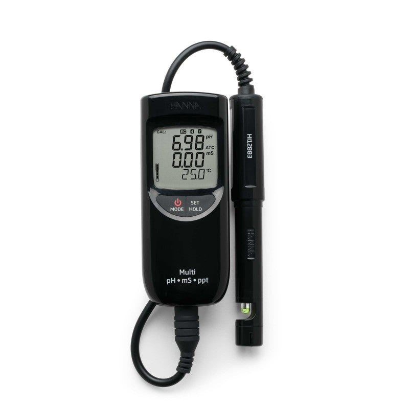 Hanna Instruments HI-991301 High Range EC, TDS, pH and °C Meter