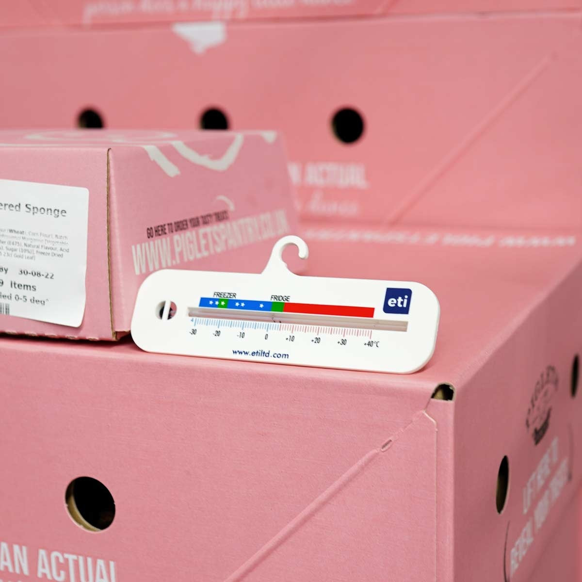 Horizontal Spirit-Filled Fridge Freezer Thermometer
