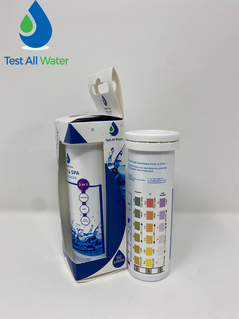 Test All Water 3 In 1 Hot Tub Test Strips