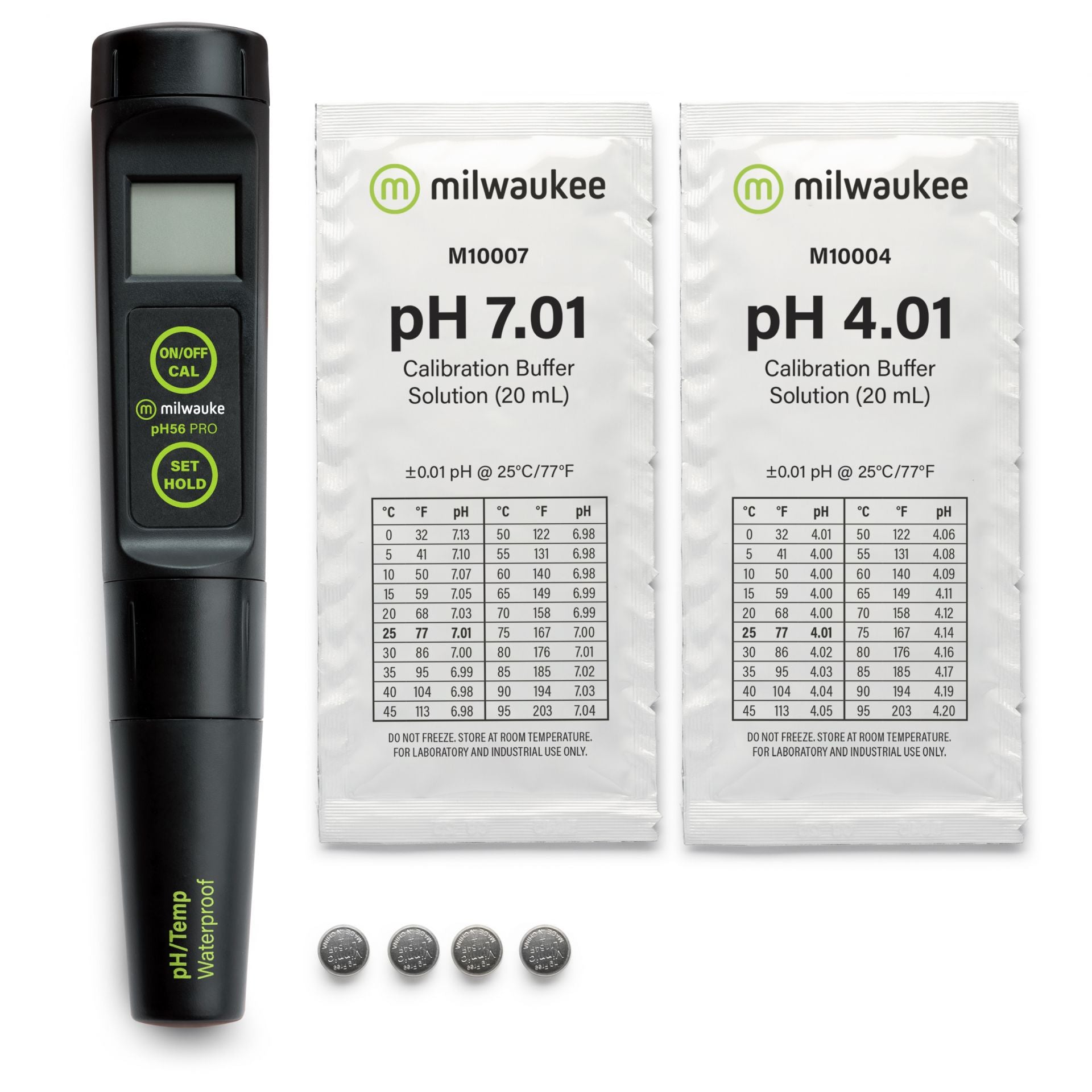 Milwaukee PH56 PRO Waterproof 2-in-1 pH/Temp Tester with Replaceable Probe