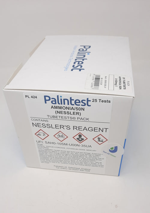 Palintest Ammonia (Nessler), 0 - 50 mg/L N Tubetests