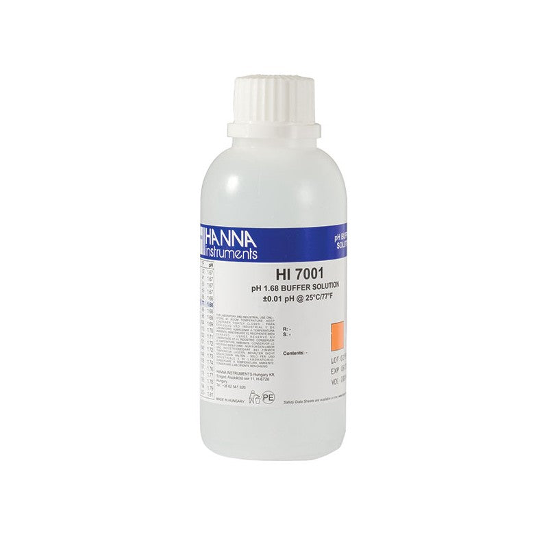 Hanna Instruments HI-7001M pH 1.68 Buffer Solution, 230 mL bottle