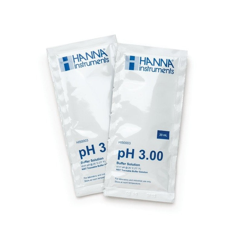 Hanna Instruments HI-50003-02 pH 3.00 Technical Buffer Solution (±0.01 pH), 25 x 20ml sachets