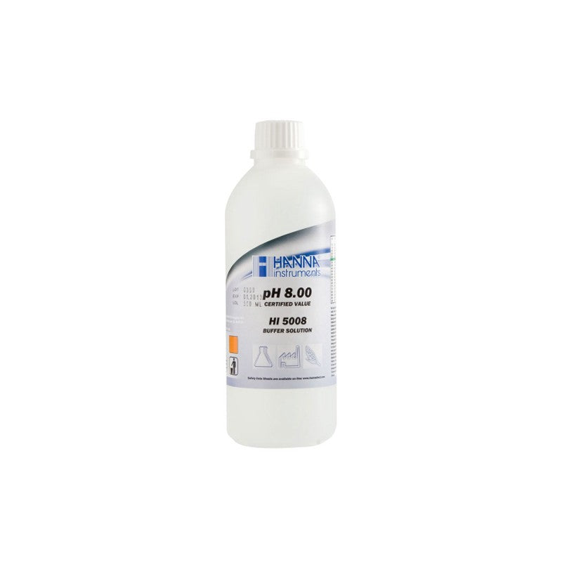 Hanna Instruments HI-5008 pH 8.00 Technical Buffer solution, 500ml, +/- 0.01 pH, box & certificate