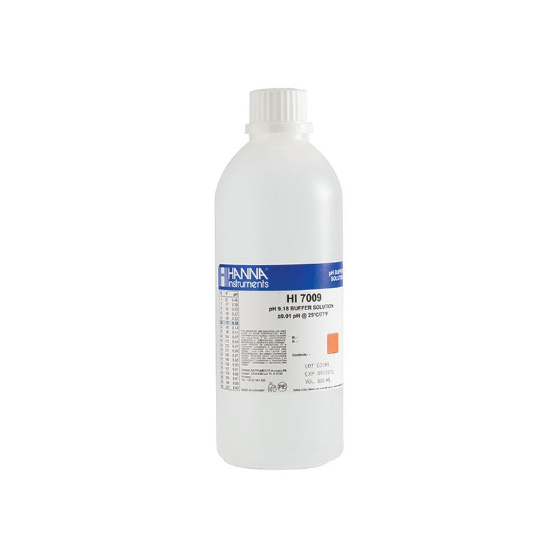 Hanna Instruments HI-7009L pH 9.18 Buffer Solution, 500 mL bottle