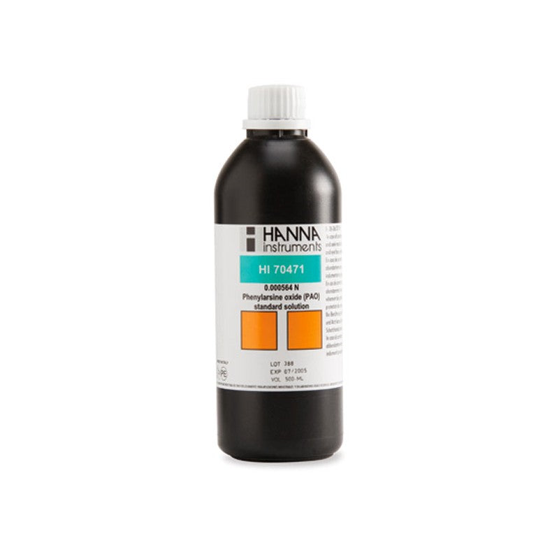 Hanna Instruments HI-70471 Phenylarsine Oxide (PAO) Standard Solution, 0.000564N, 500ml