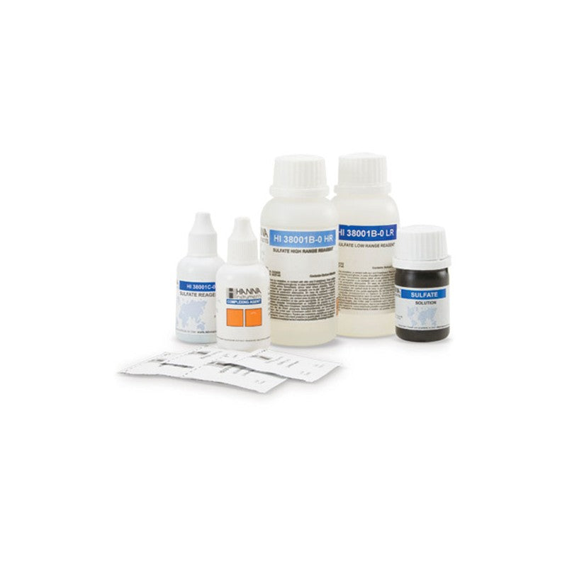 Hanna Instruments HI-38001-10 Sulphate LR / HR, barium chloride method, reagent kit for 200 tests