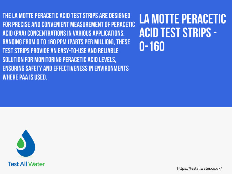 Lamotte Instatest Peracetic Acid Test Strips 0-160