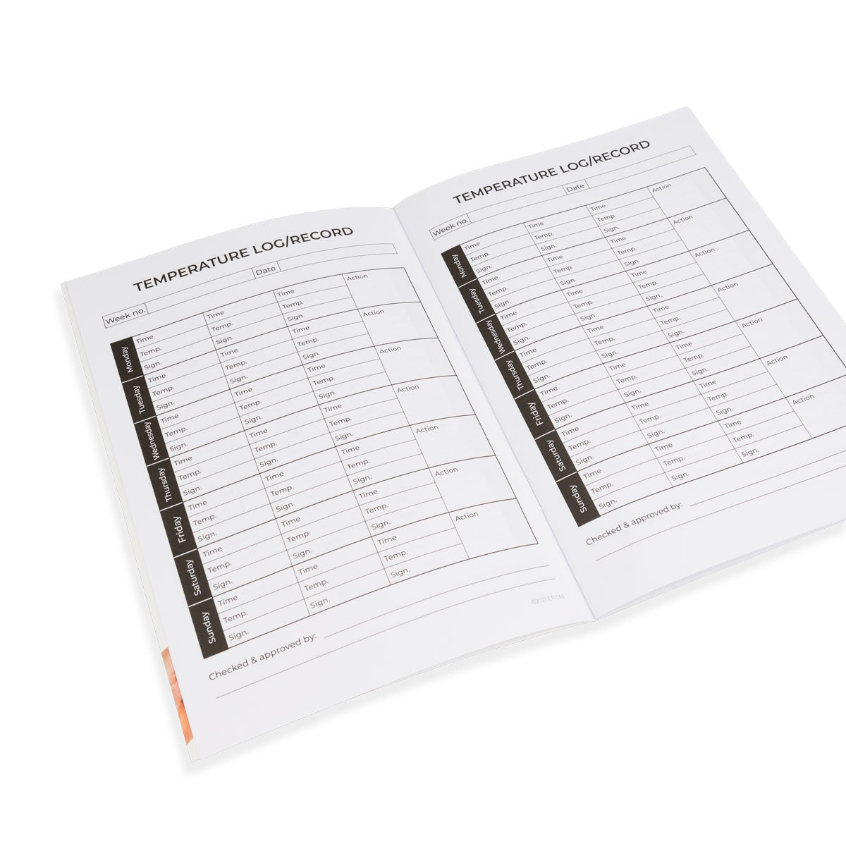 Temperature Log Book - A5