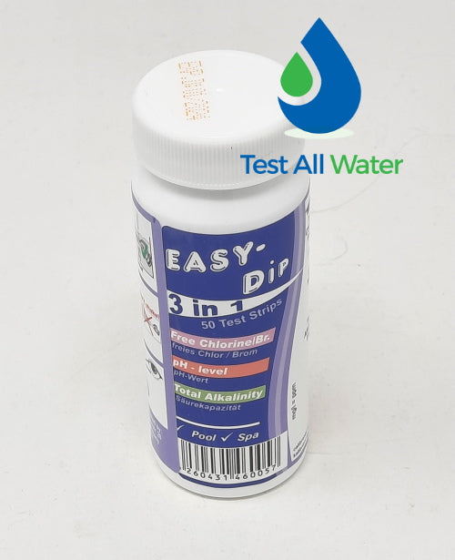 Easy Dip 3 in 1 Test Stips for Chlorine Bromine/pH/Alkalinity
