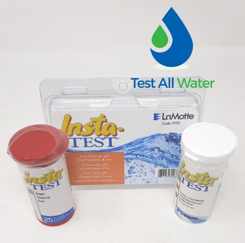 LaMotte Insta Test Total Chlorine, pH, Total Hardness & Iron Test Strip Kit