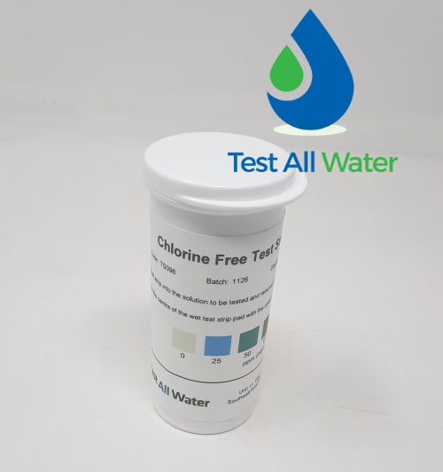 Chlorine Free Test Strips [Range 0 - 300ppm] (50Pk)